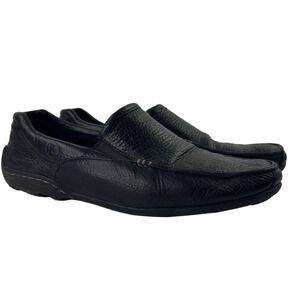 Merrell Black Pebbled Leather Slip-On Loafers